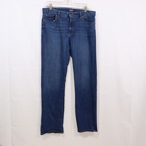 Chaps Denim Straight Leg 12 Blue Womens Mid Rise Stretch Jeans